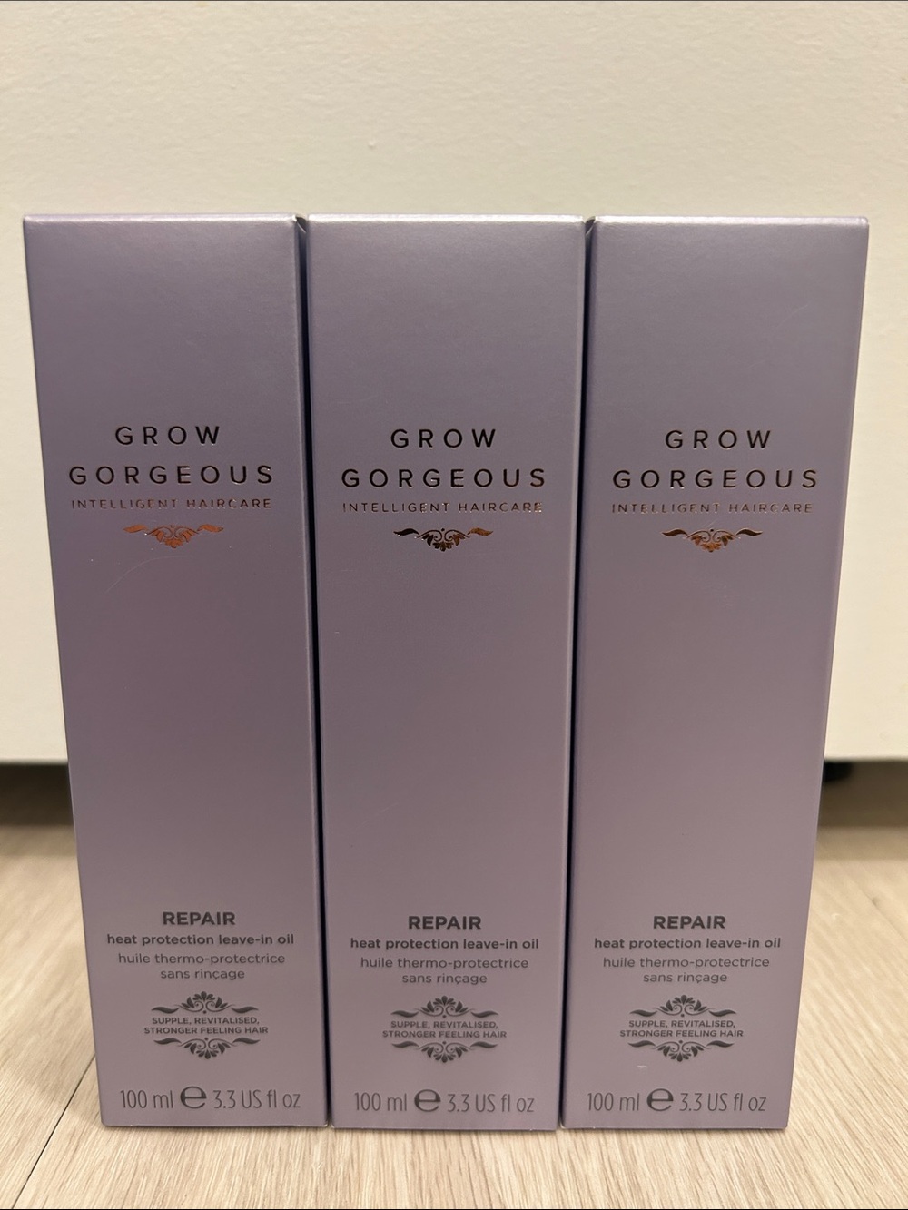 Grow Gorgeous (NWT) Intelligent Haircare Heat Protection Hair Oil—Set of 3